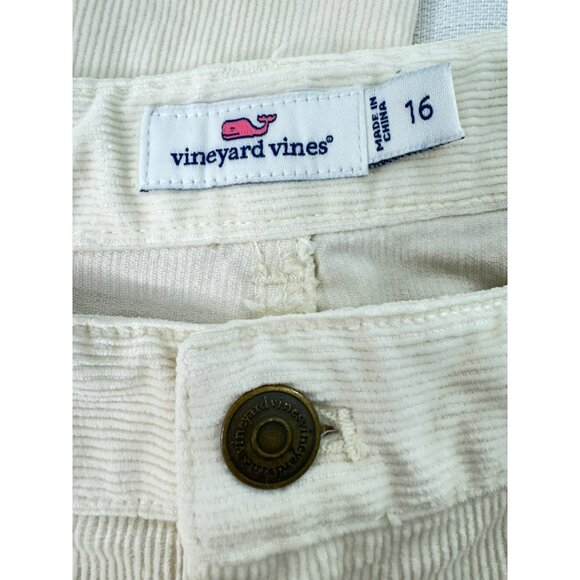Vineyard Vines Big Girl’s Sz 16 Ivory Straight Leg Corduroy Pants - Picture 6 of 12